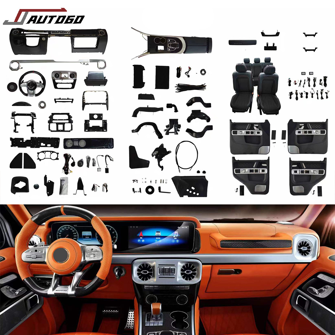 Auto Modification Interior Conversion Upgrade Kits For Benz G W463 00-18 upgrade to W464 G63 B-Brabus latest style assembly