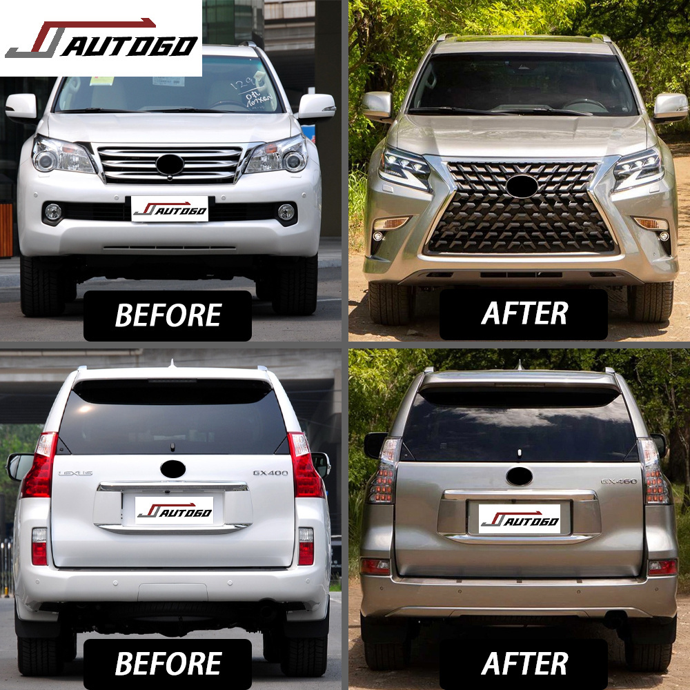 Factory Hot Sale Body Kit For Lexus GX460 2010 2011 2012 2013 Update to Sport 2015 Style Front/Rear Bumper+Lamp TRD Optional