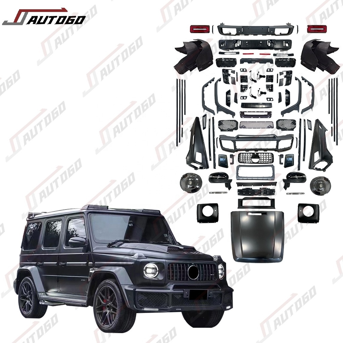 Auto Tuning Accessories Body Kit For Mercedes Benz G-Class G Wagon G500 G550 W463 2002-2018 Upgrade to W464 W463A 2019+ B-Brabus