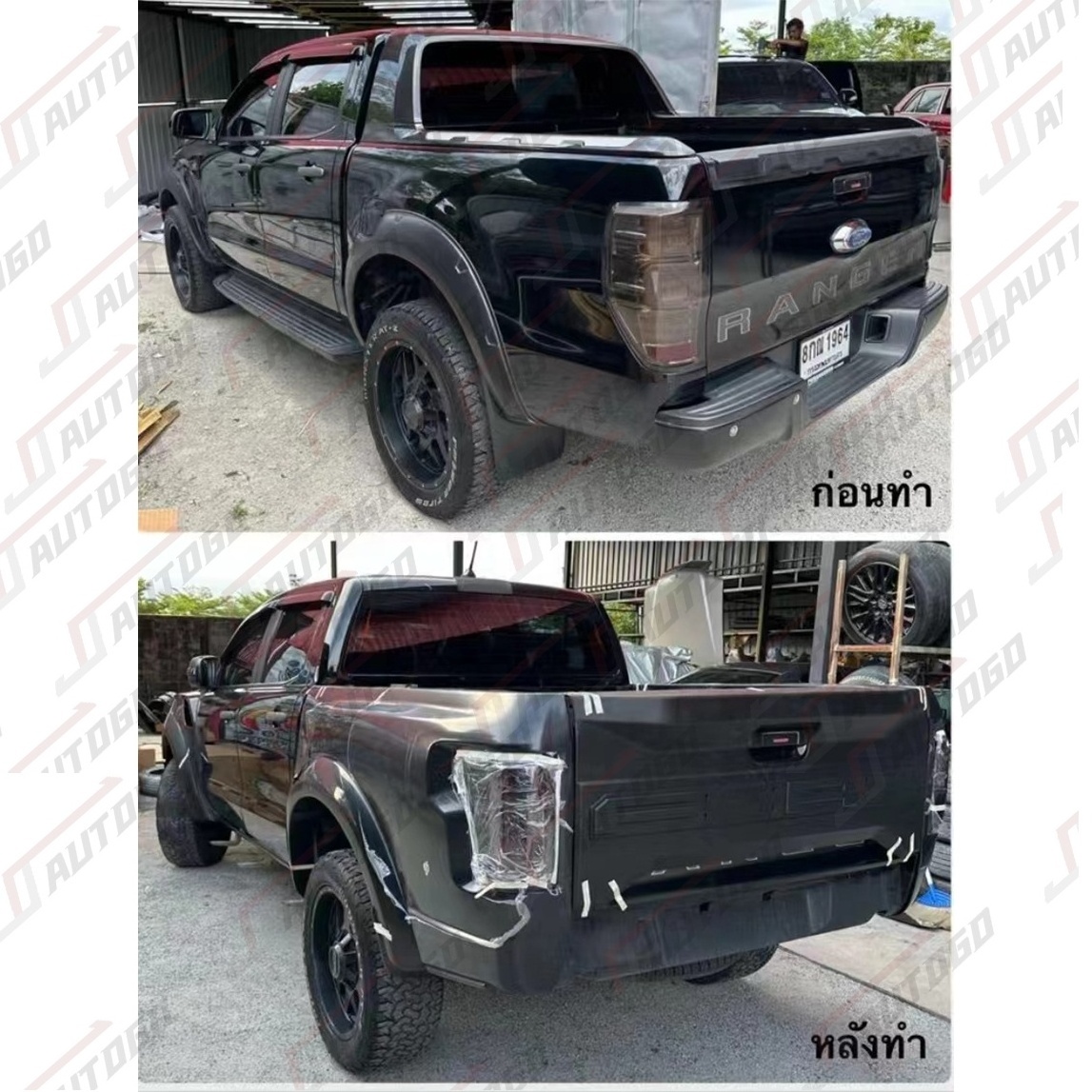 Body Kit For Ford Ranger T6 T7 T8 2012 2013 2014 2015 2016 2017 2018 2019 2020 2021 to F150 RAPTOR headlight taillight bumper