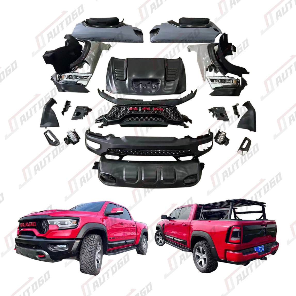 2022 TRX Dodge Ram 1500 Body Kit High Quality Body Kit For Dodge RAM 1500 2013-2021 Modify to 2022 TRX dodge ram 1500 body kit