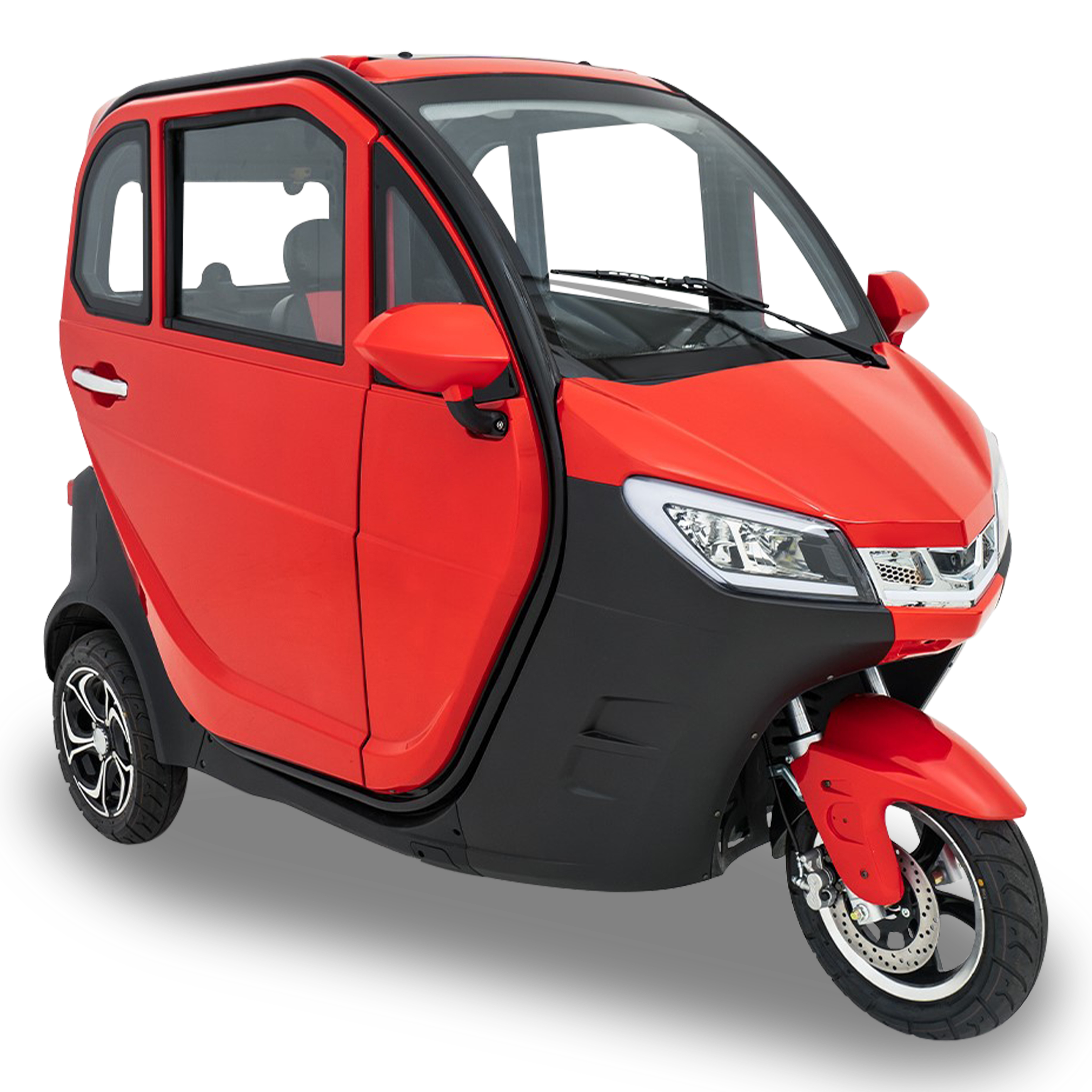 New Fuel Gasoline Motor Tricycle Fully Enclosed to Carry Passengers Three Wheels Motorcycle for Taxi