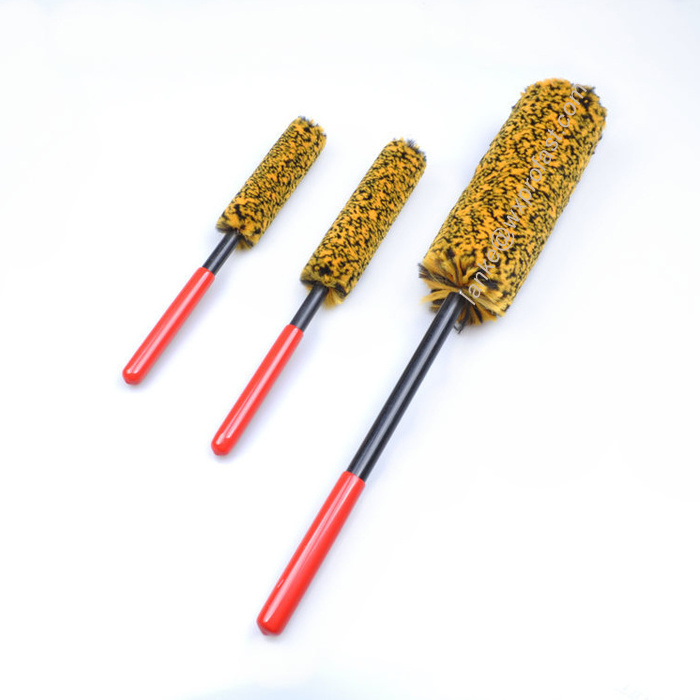 Profast New Color Soft Fiber Car Tire Cleaning Brush 3PCS Wheel Woolies Brushes Alloy Wheel Cleaning Kit Rim Detailing Brush