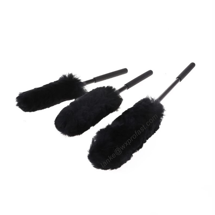 Profast Auto Maintenance Care Clean Tools Tyre Cleaning Brushes Kit Black Wheel Woolies Cleaning Brushes for Automotive