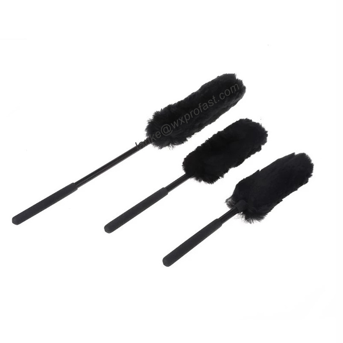 Profast Auto Maintenance Care Clean Tools Tyre Cleaning Brushes Kit Black Wheel Woolies Cleaning Brushes for Automotive