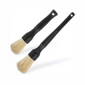 Profast Car Detailing Tool Super Soft Hog Hair Bristle Auto Interior Dust Remove Dashboard Engine Wheels Car Wash Brush 2PCS