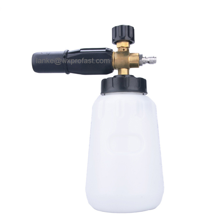 New Style Very High Quality Pressure Washer Professional Car Foam Sprayer Cannon 1L Wide Mouth Soap Bottle Snow Foam Lance