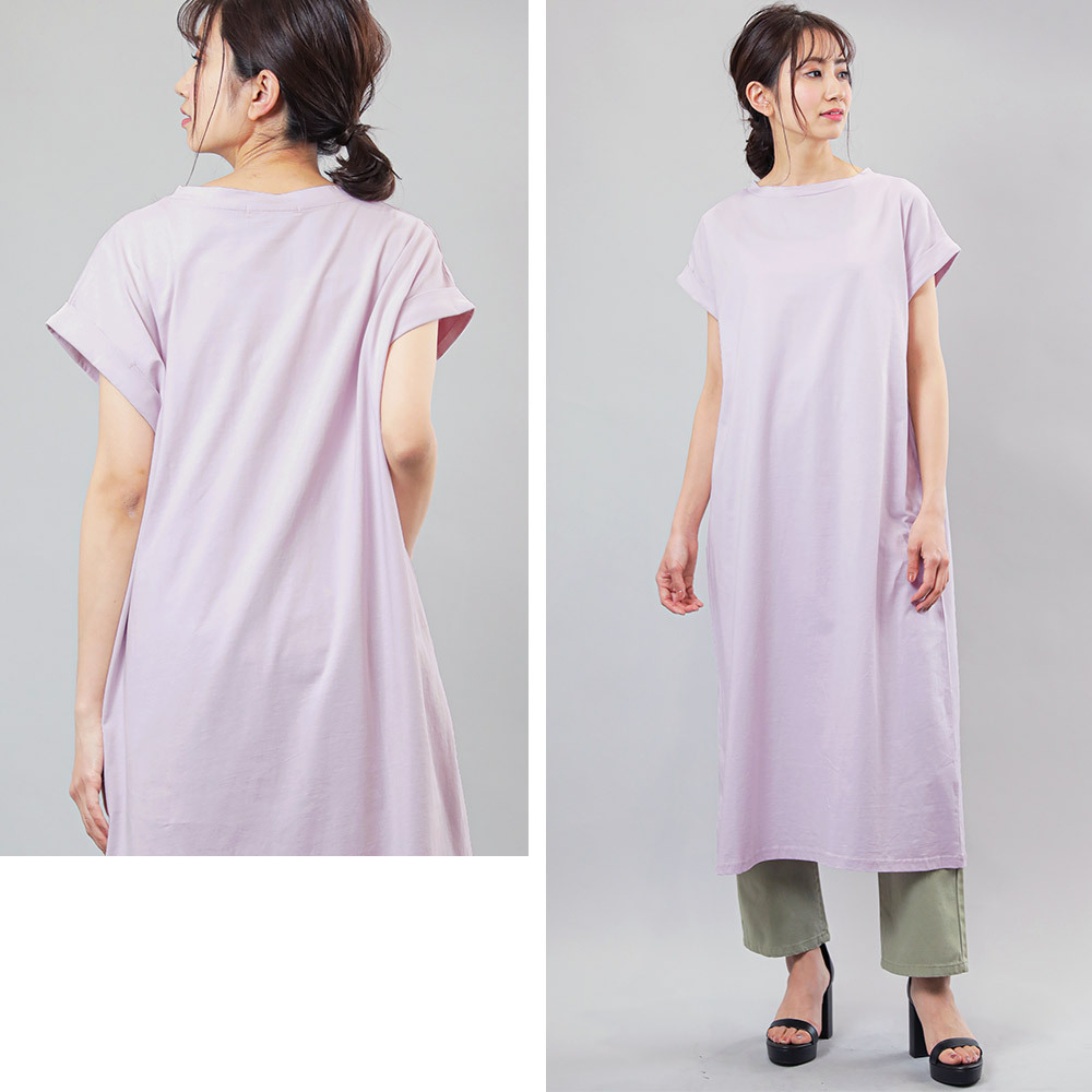 Japanese style 100% Cotton Black Oversized Maxi Long Blank T-shirt Dress Women Summer T Shirt Dress