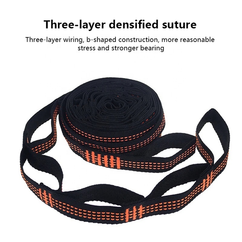 Camping Hammock Strap Pair of Hammock Straps 2 Meters Adjustable Tree Hanging Belts Hammock Ropes