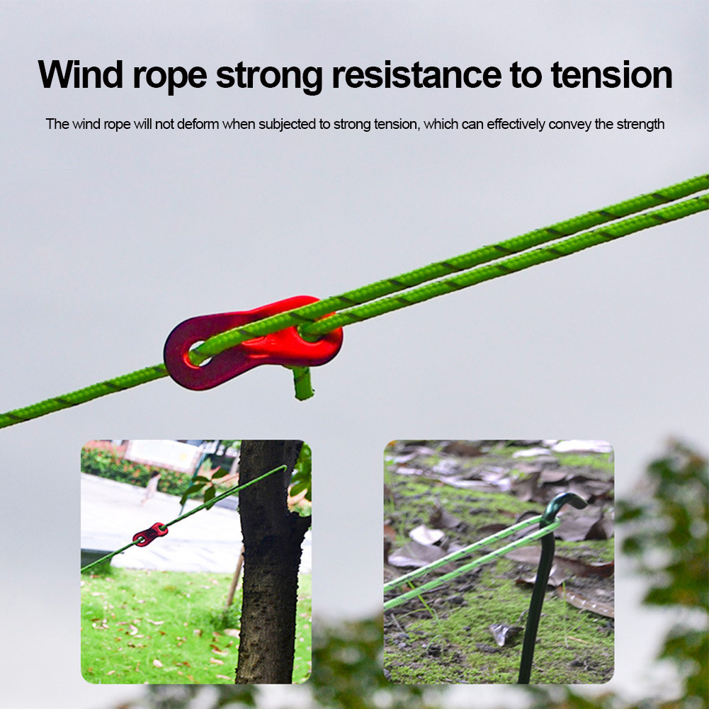 4M Reflective Tent Rope Multifunction Cord Outdoor Sports Camping Hiking Tent Accessories Tent Wind Rope With a Tension