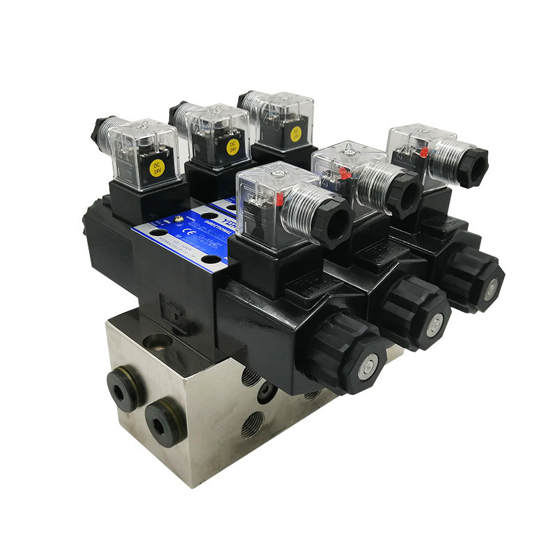 24 GPM 12v DC Hydraulic Solenoid Selector Diverter Valve