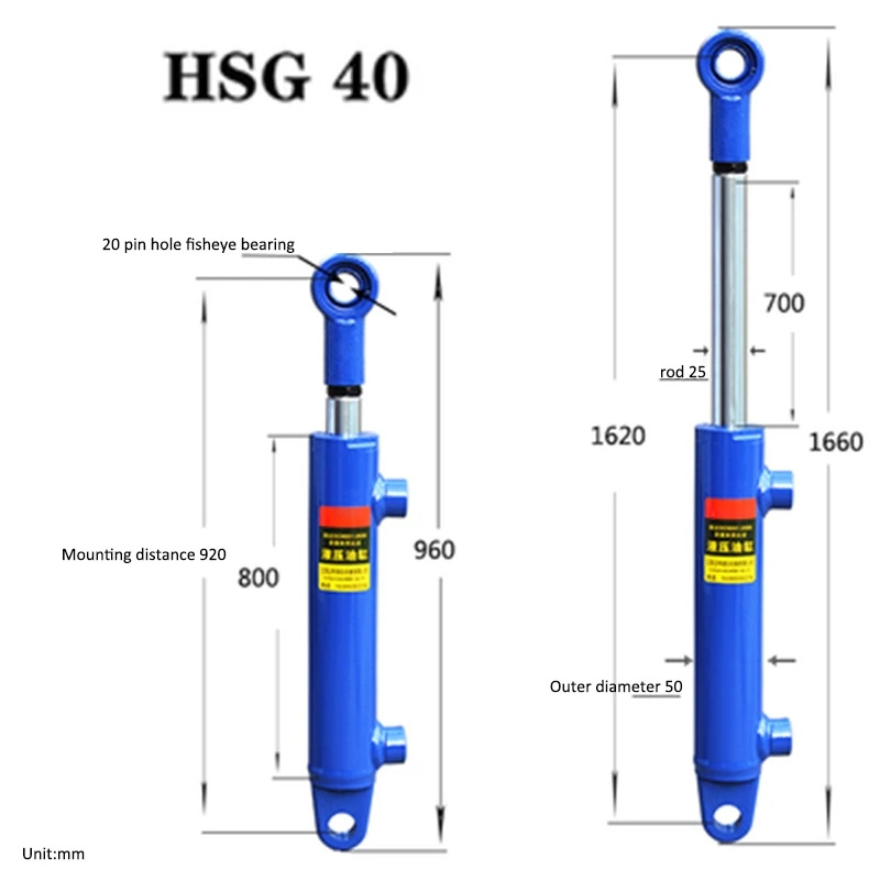 Custom Double Acting Marine Hydraulic Cylinder,Hydraulic Cylinders with chrome plating piston rod