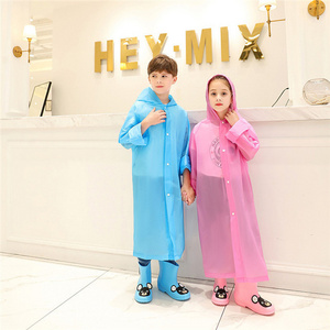 Kids Outdoor Travel Raincoat Plastic EVA Primary School Raincoat-Boys and Girls Wholesale