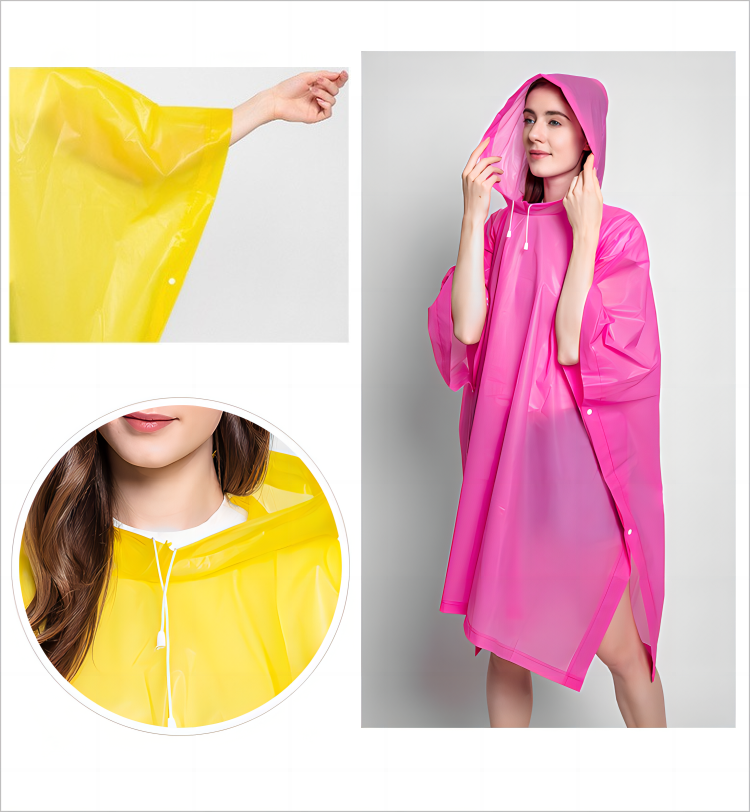 Non disposable EVA rain poncho waterproof raincoat waterproof rain cape non disposable raincoat