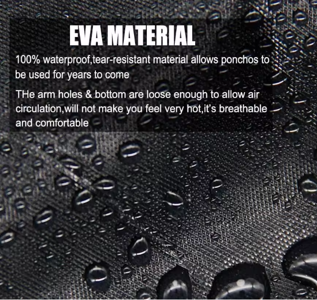 Non disposable EVA rain poncho waterproof raincoat waterproof rain cape non disposable raincoat