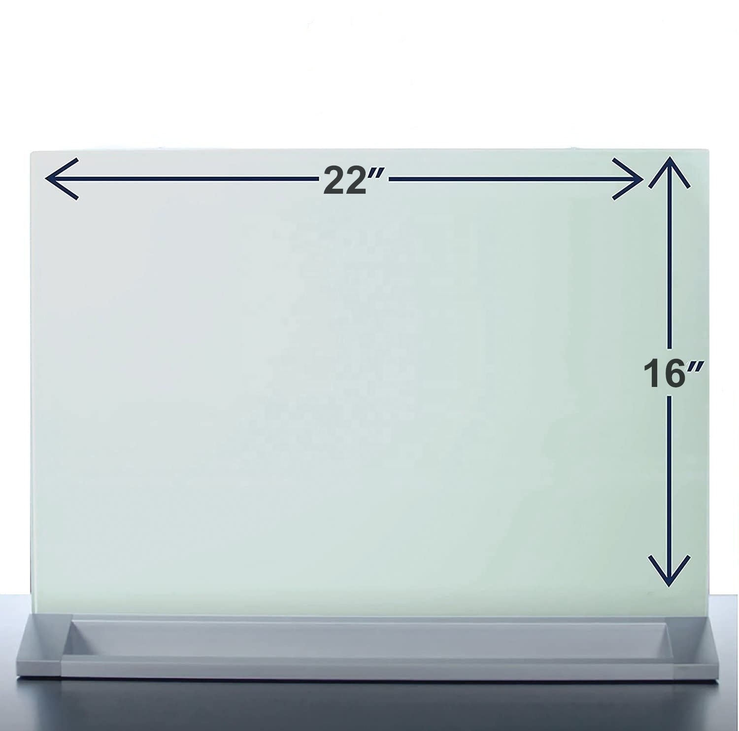 Freestanding Magnetic Glass Desktop Dry Erase Board, 16