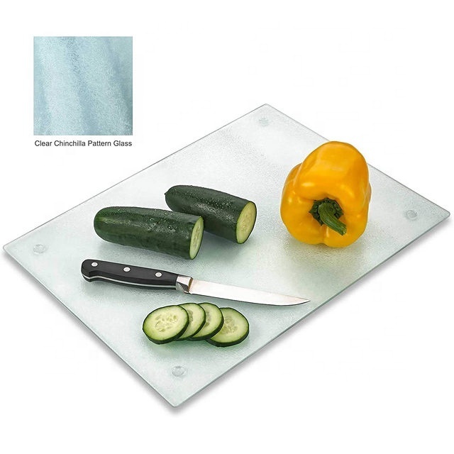 Frosted Tempered Glass Cutting Board, Scratch, Heat, Shatter Resistant, Dishwasher Safe (Frosted 16x14