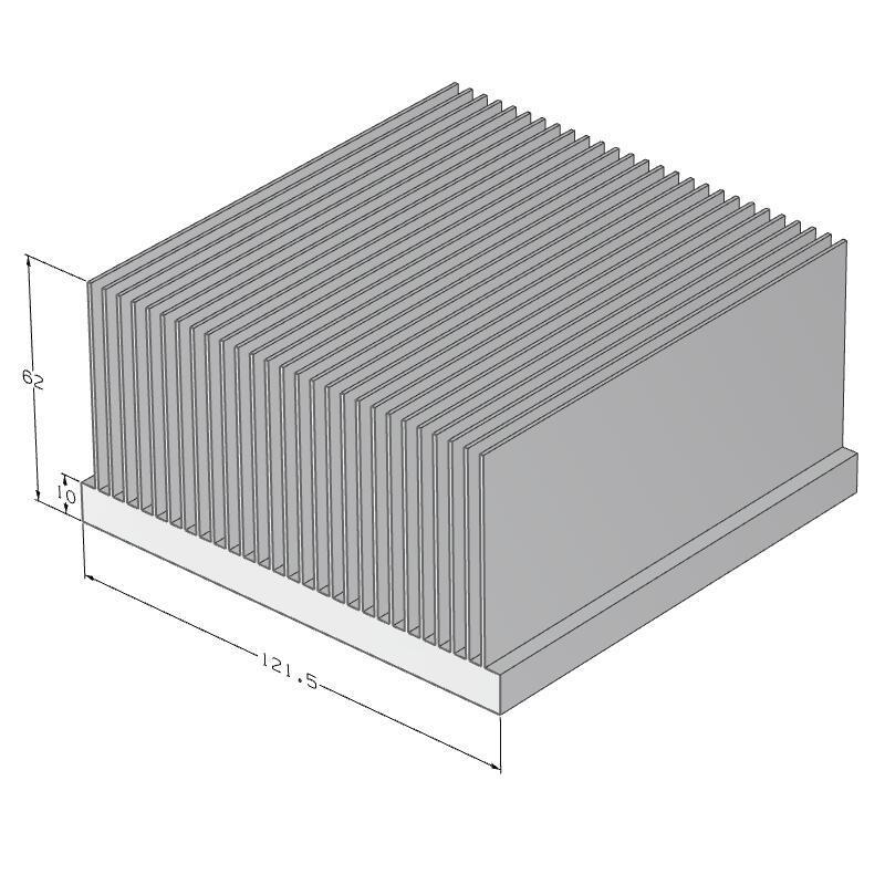 High power grow light heatsink LED heatsink profile extrusion heatsink 121.5(W)*62(H)*400(L)mm