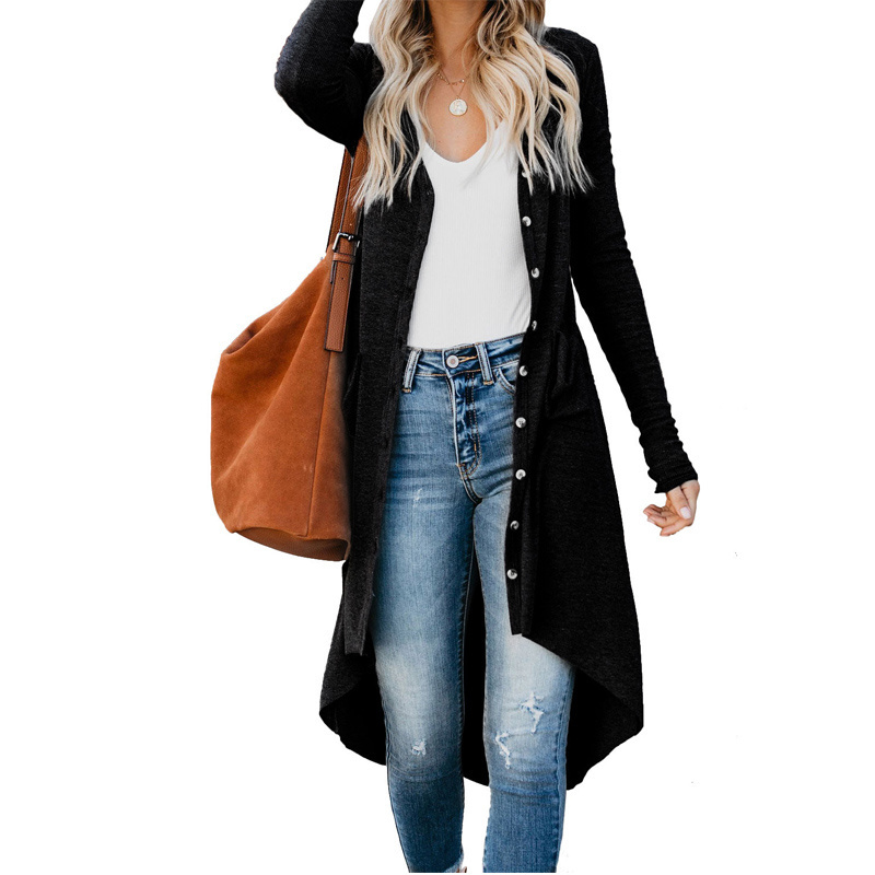 Female Long Sweater Popcorn Cardigan Casual Cardigans For Women Knitwear Pocket