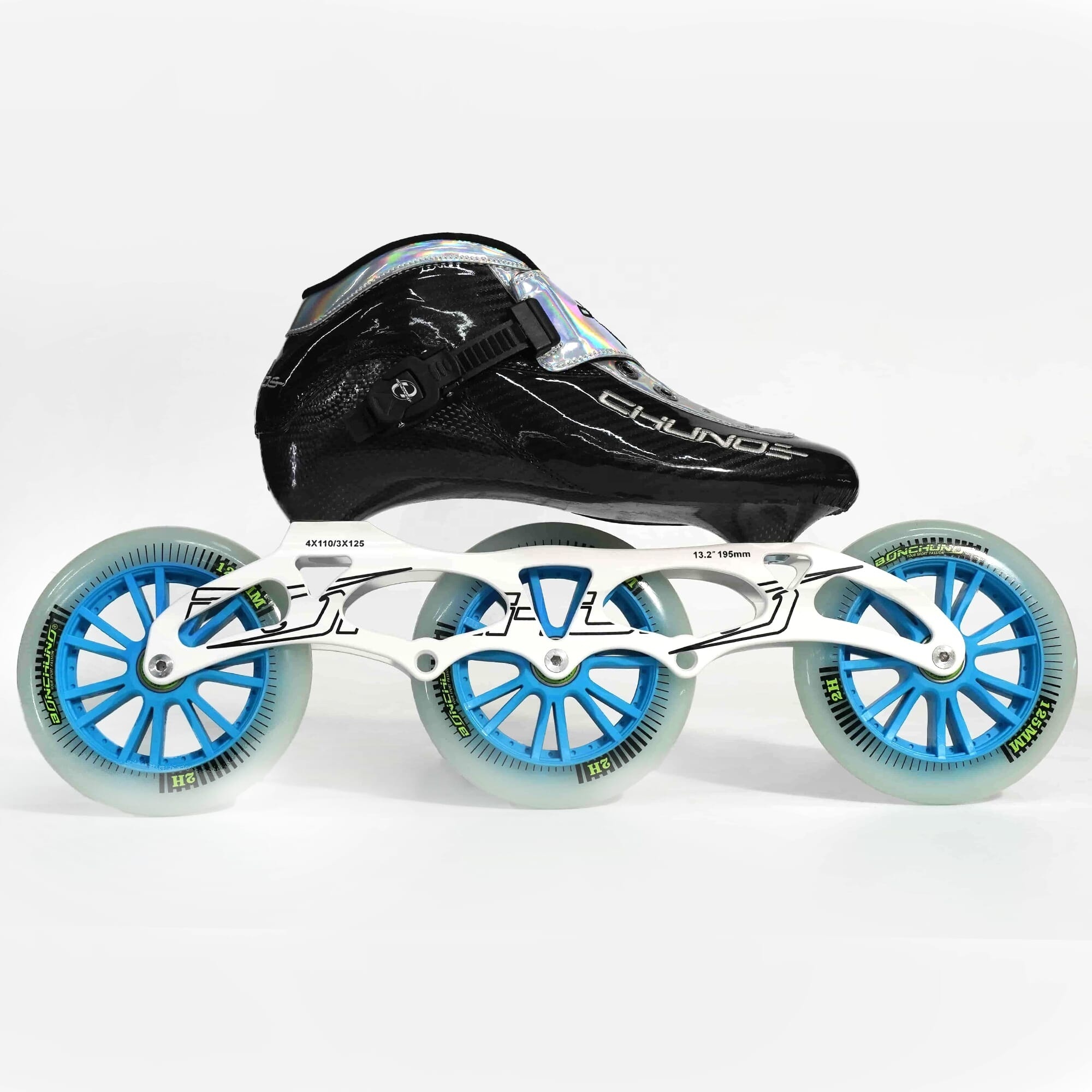 New speed 3 wheels inline speed skates professional speed skates for kids carbon fiber roller skate wheel 125mm 110mm 100mm