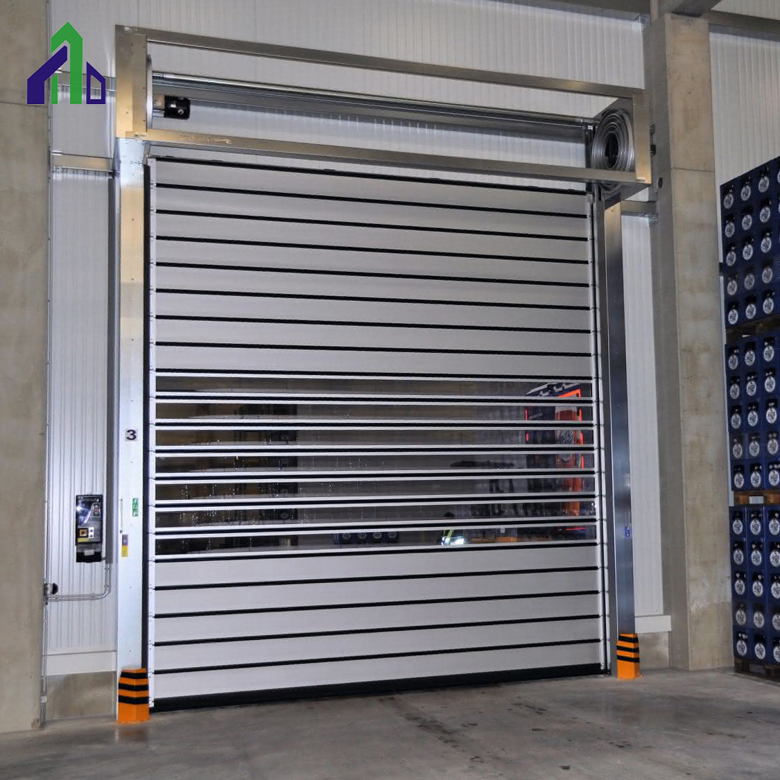 Jianda Fast Rapid Insulated Aluminium Alloy Roller Rolling Shutter High Speed Door/hard Material Spiral Door