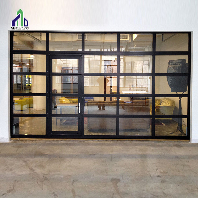 12x9  Window Puerta Enrollable Garaje Flood Barrier Pull Up Garage Door Glass Entry Doors for Stores 12x10 glass garage door