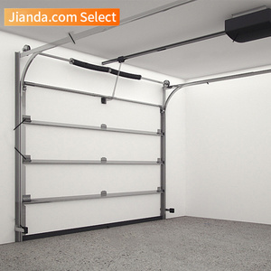 Aluminum Alloy Overhead Lifting Section Gate Garage Door with Electric Remote Control For Villa Residential