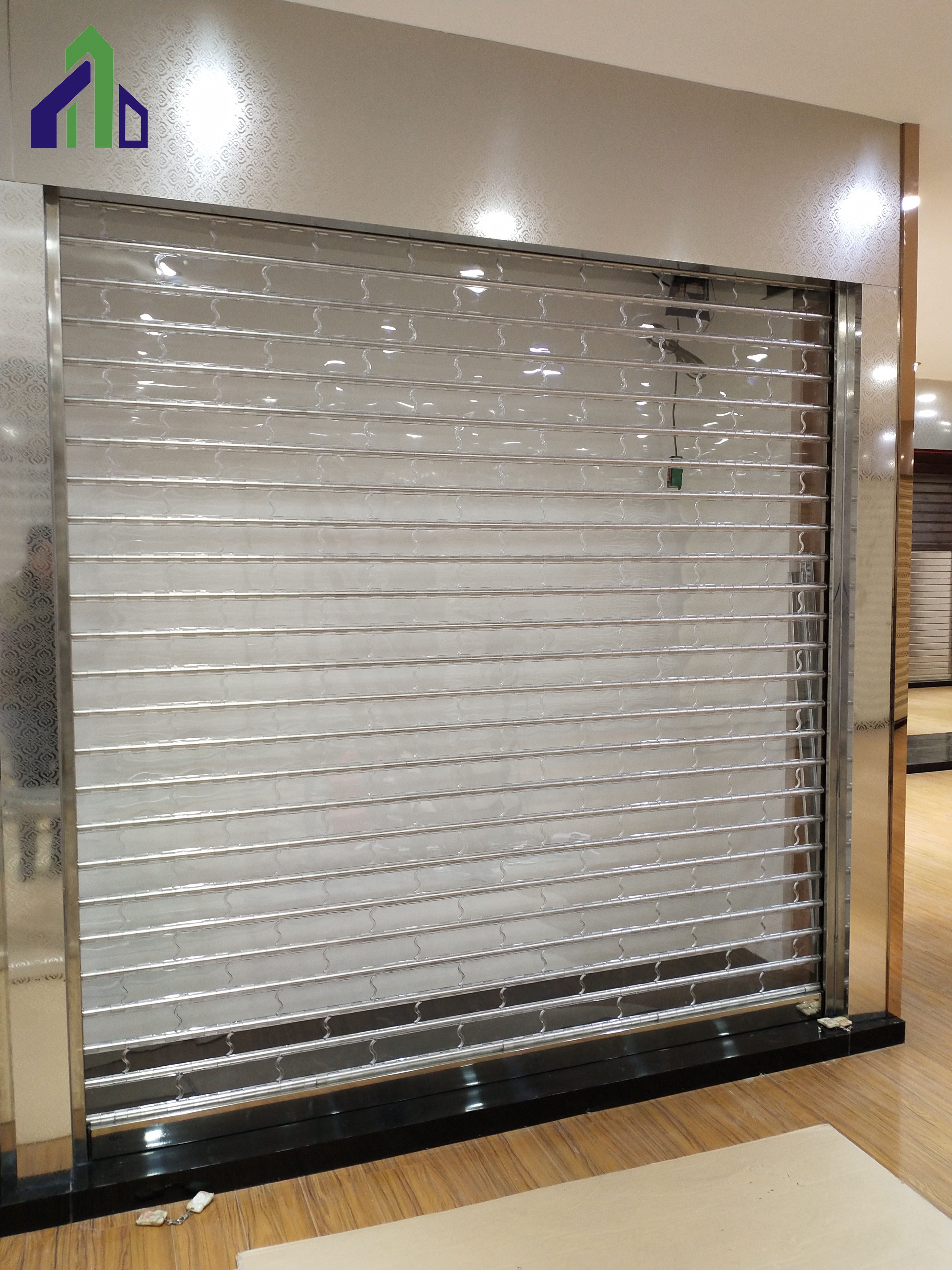 JIANDA Commercial Aluminum Clear Polycarbonate Roller Shutter Door