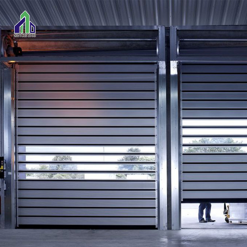 Jianda Hot Sale Hard Fast Material Commercial Industrial PVC Warehouse Dock Door Aluminum Roll Up Rapid High Speed Spiral Door