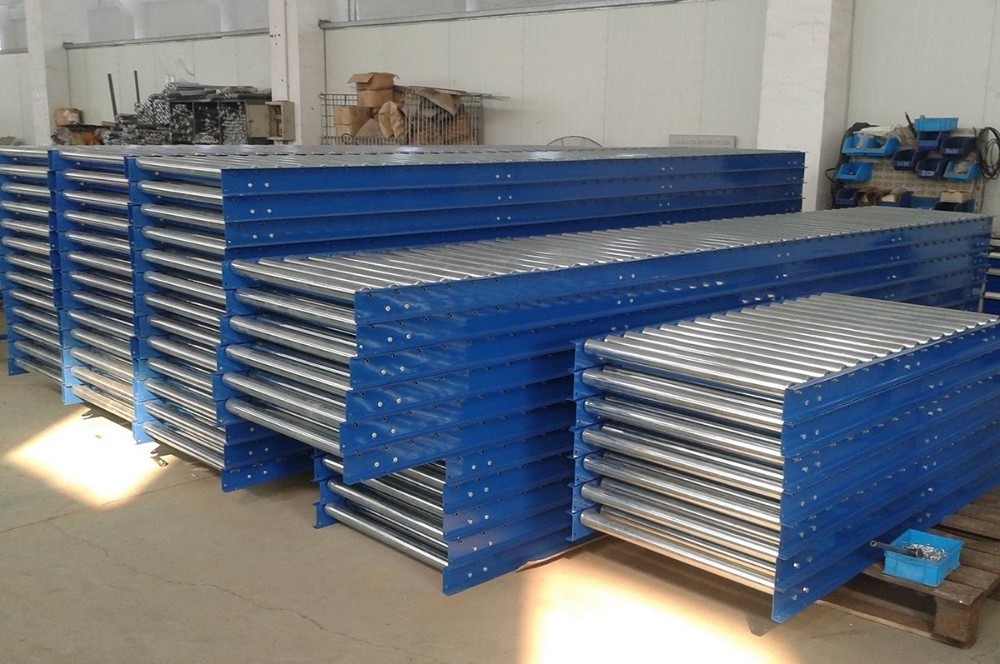 Steel roller conveyor, no power conveyor, gravity roller conveyor