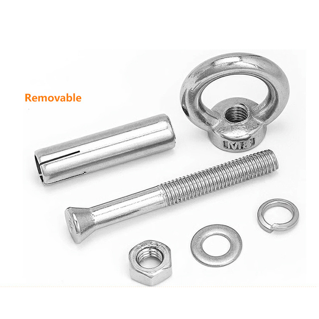 M16*80 Stainless Steel Wire Rope Expansion Shield Anchor Expansion Eyebolt Eye Nut Screw with Ring Anchor Raw Bolts With Eye