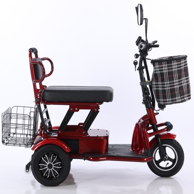 Hot sale fashionable  three wheels scooter electric tricycle  with 2 seats ckd cheaper mobility e motos scooters