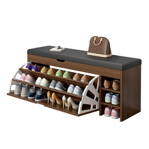 Tilting Shoe Changing Stool Home Doorway Shoe Cabinet Sitting Footstool Entrance Stool Home Soft Bag Cushion Shoe Rack