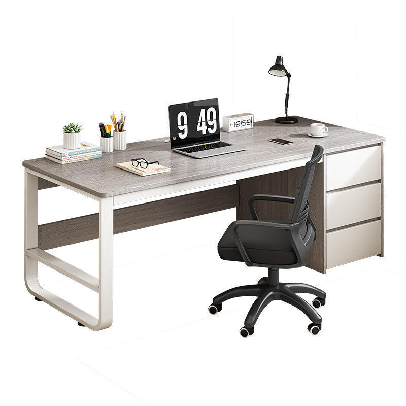 Simple modern desk home student bedroom writing desk office employee single computer desk with storage drawer