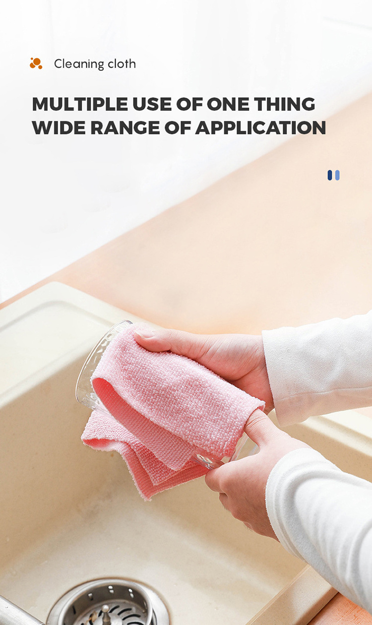 Reusable Strong Absorption Kitchen Towel Quick Dry Dish Rags Microfiber Cleaning Cloths Lint Free Disposable Cleaning Cloth