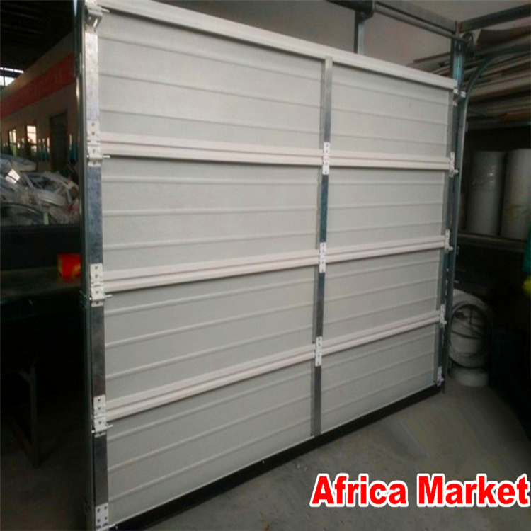 40mm Single Skin Sectional Garage Door Wood Grain Emossed Pattern panel Residentinal Garage Door