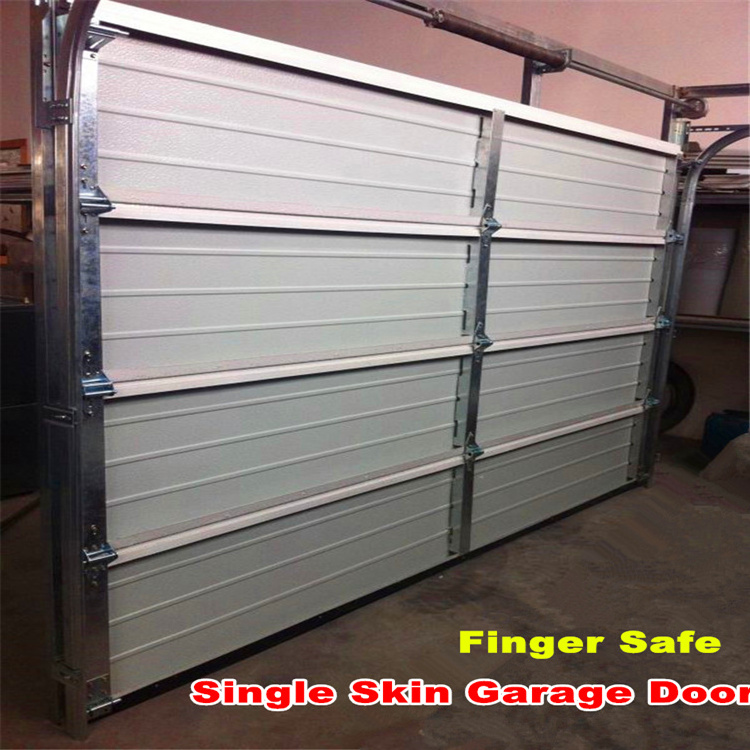 40mm Single Skin Sectional Garage Door Wood Grain Emossed Pattern panel Residentinal Garage Door