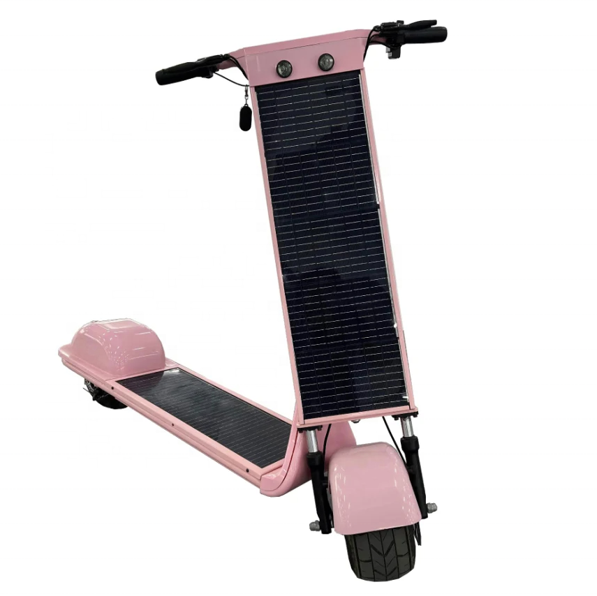 New Weak Light Tech Anti-impact Waterproof hot sale 350wt adults solar powered electric scooters solar scooter With Solar Panels