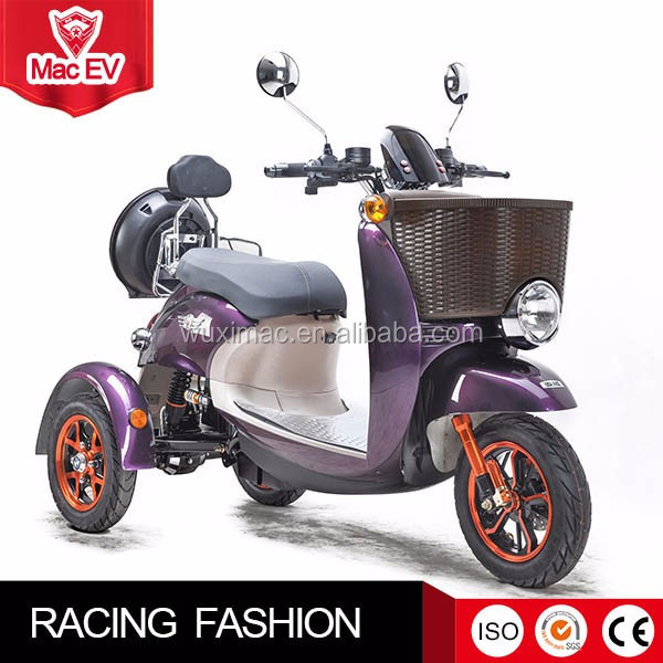 Wuxi factory manufacturer durable and cheap electric tricycle three wheel electric scooter with seat