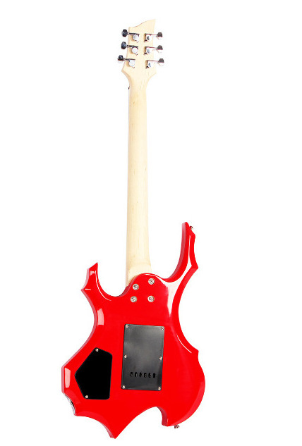 China Factory wholesale price Flame shape Basswood Body 24 Frets  guitarra electrica Stringed Instruments Electric Guitar