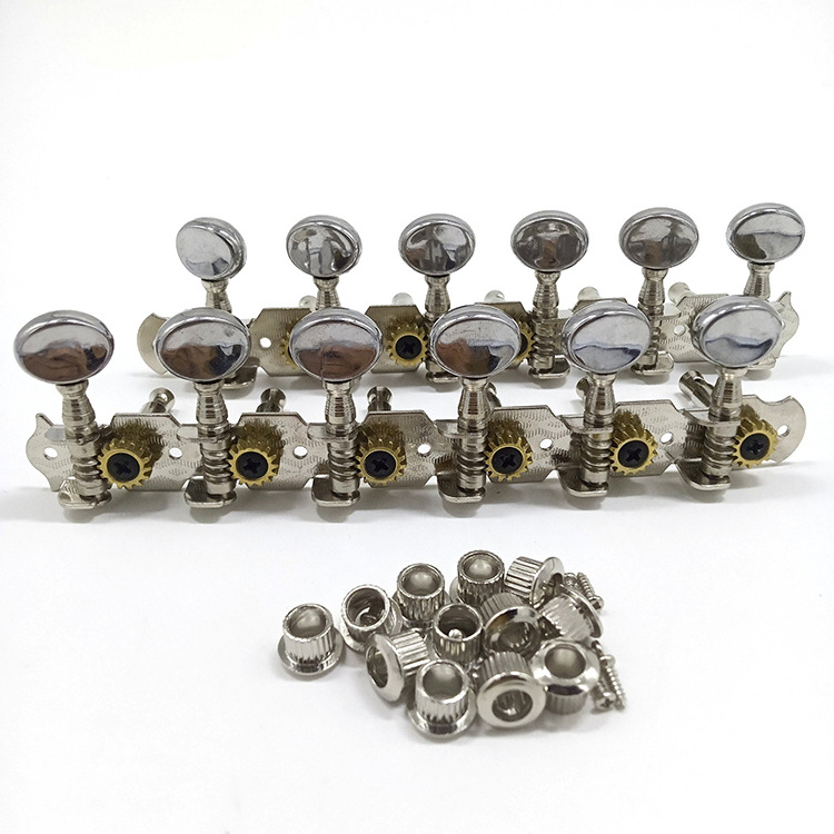 Wholesale 6L6R 12 Strings Acoustic Guitar Tuning Pegs Mandolin Machine Head with metal button