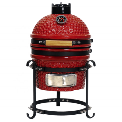 Portable 13" Table Kamado Ceramic Bbq Smoker Grill Kamado Grill Outdoor Kitchen