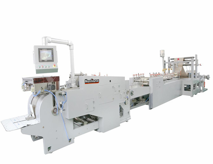 HD-330 semi automatic roll fed square bottom paper bag making machine