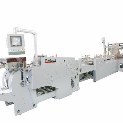 HD-330 semi automatic roll fed square bottom paper bag making machine