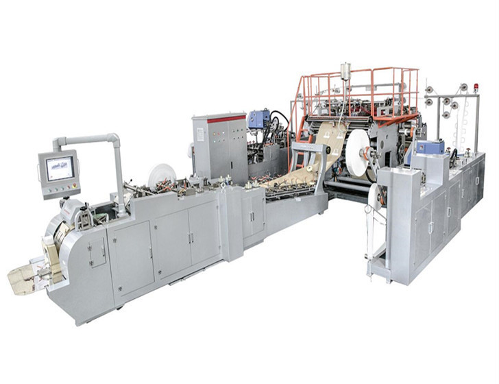 WFD-550 Roll Fed fully automatic paper bag making machine with handles