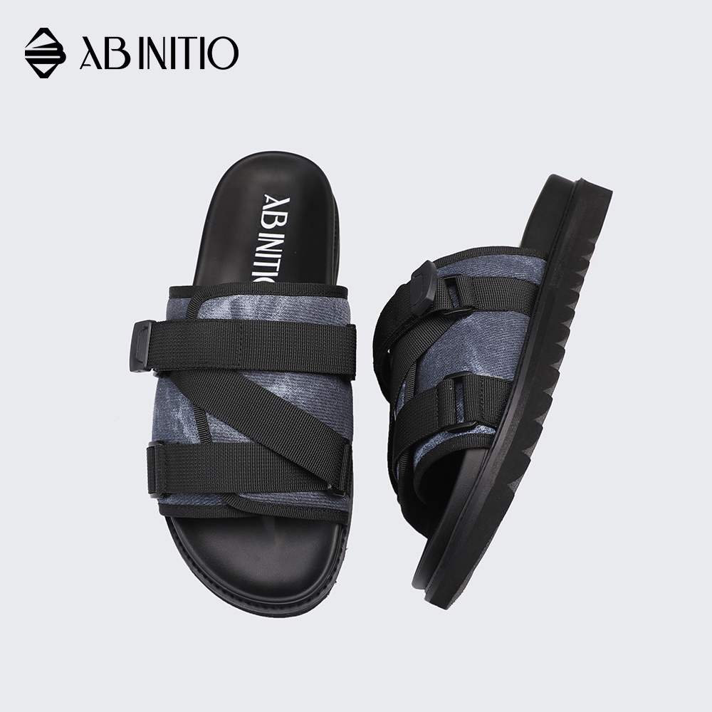 China Wholesale Fashion Thick Sole Canvas Black Sports Sandals For Men