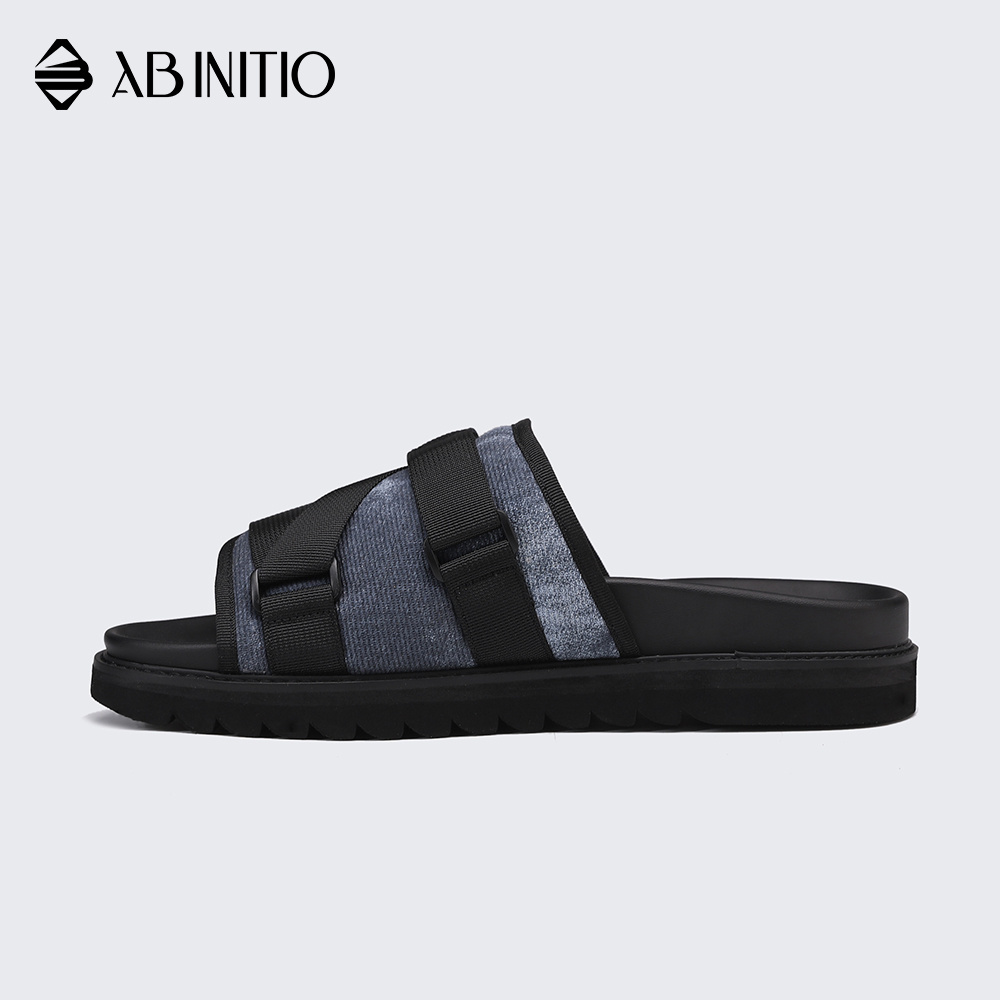 China Wholesale Fashion Thick Sole Canvas Black Sports Sandals For Men