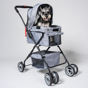 Wholesale Luxury Pet Stroller Dog Carrier 4 Wheels Pet Dog Stroller For Travel