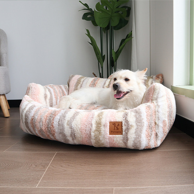 2024 new design washable soft Cat Sofa Luxury breathable dog sofa bed Cat Cute fluffy dog Bed pillow Cat Nest