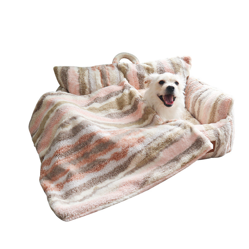 2024 new design washable soft Cat Sofa Luxury breathable dog sofa bed Cat Cute fluffy dog Bed pillow Cat Nest